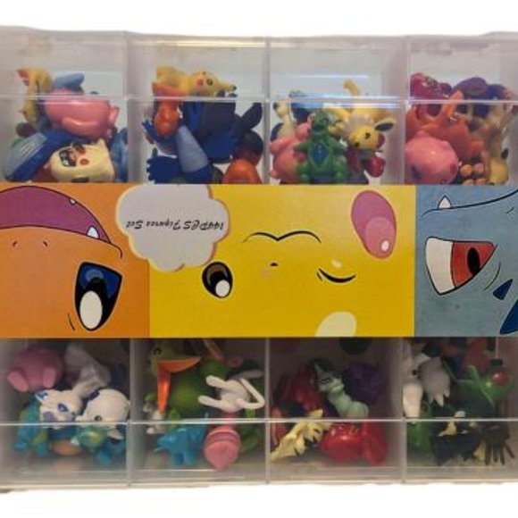 144 mini Pokémon characters with solid organizer box - Picture 2 of 2